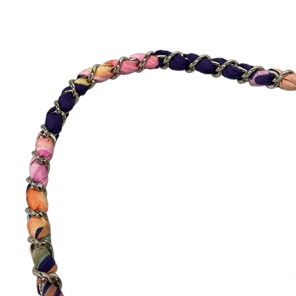 Auth CHANEL Matelasse AP0250 Light Blue White Multi Denim Other Style Wallet - Picture 12 of 14